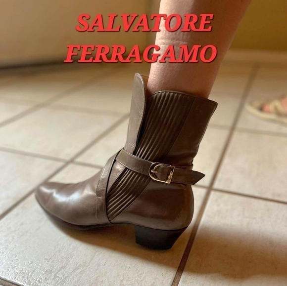 SALVATORE  FERRAGAMO BOOTIES - Picture 1 of 11